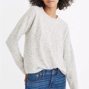 Madewell Cashmere Sweatshirt in Ash Donegal